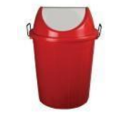 Plastic Drum With Swing Lid (60 Ltr) (Red)
